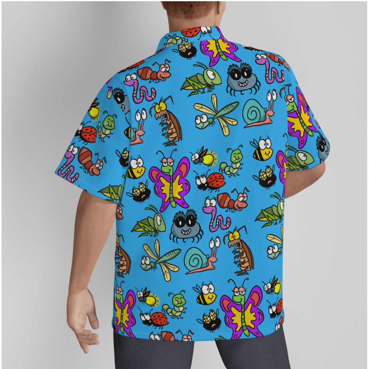 Getting Buggy! All-Over Print Men's Hawaiian Shirt With Button Closure