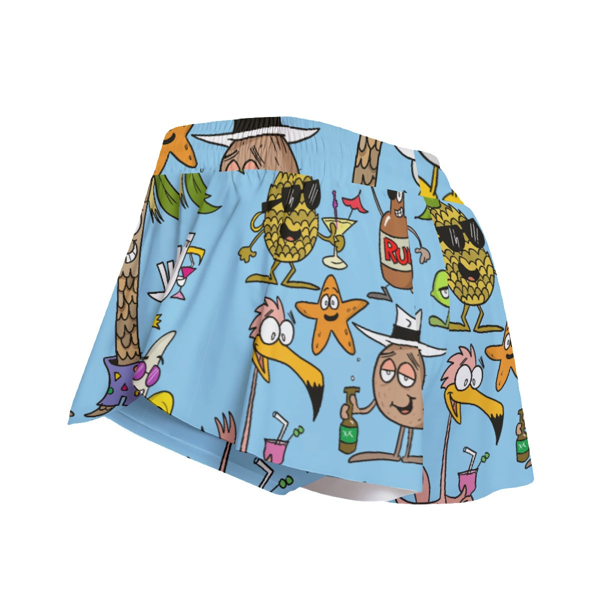 Beach Party All-Over Print Women's Sport Skirt With Pocket